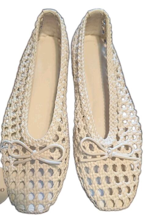 Camila Coelho Shoes - NEW Camila Coelho Woven Square Toe Ballet Flats. Size 8.5 NWT